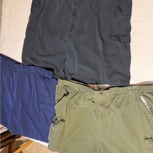 Size 5X Men's Boulder Creek Cargo Shorts - Olive, Navy, Charcoal